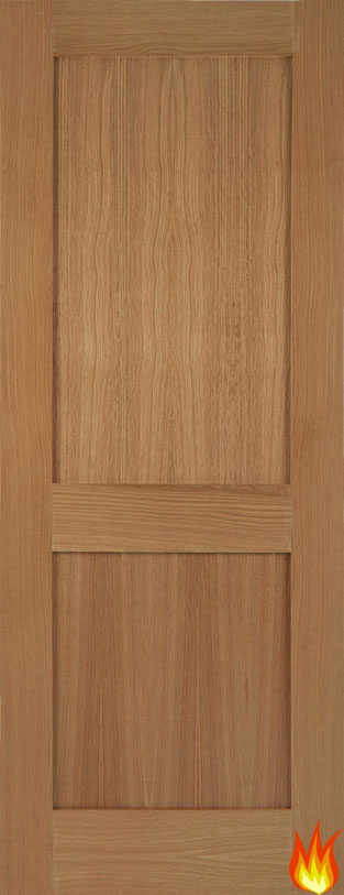 Marlborough 2 Panel (Shaker) Internal Oak Fire Door (FD30)